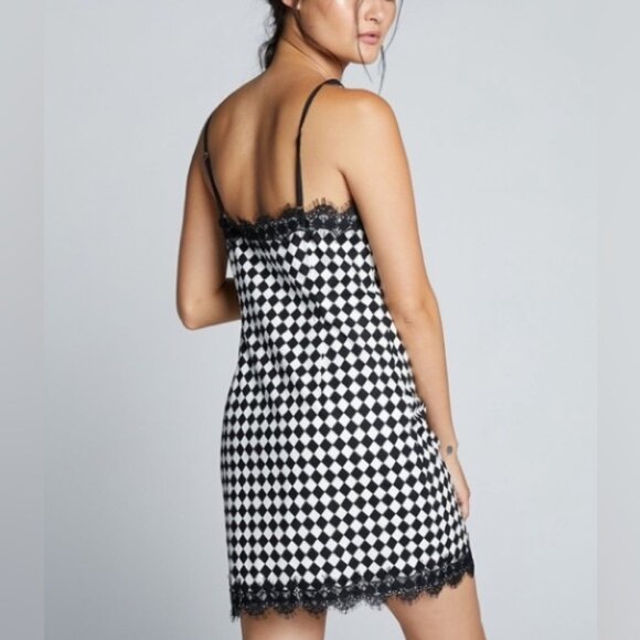 Eggie Queen of Diamonds Checkered Slip Dress XS - Picture 7 of 7